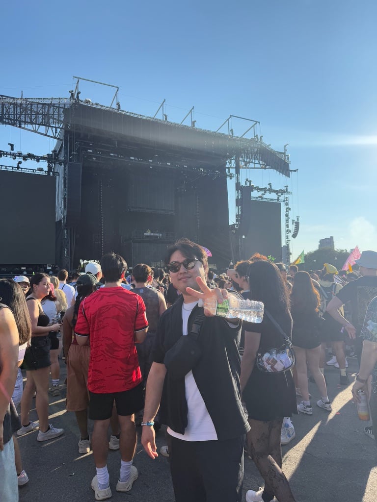 Chris at an outdoor music festival